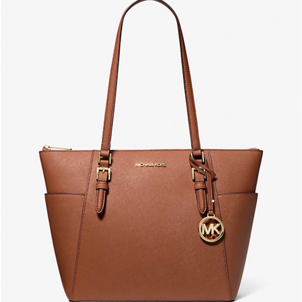 Michael Kors Tan Tote Bag With Gold Accents